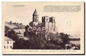 Old Postcard Auvergne Saint Nectaire Church XI century historic monument