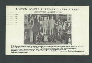 1926 PPC Boston MA Postal Pneumatic Tube System On Picture Is Dignitaries-----