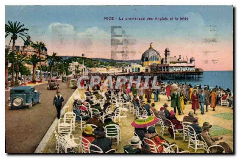 Postcard The Old Nice ppromenade of English and Jetee