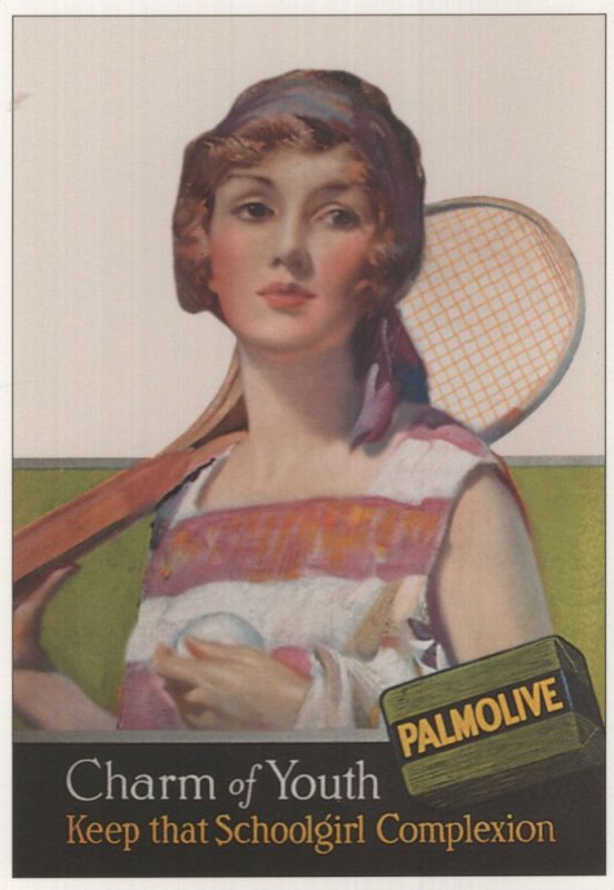 Palmolive Soap Ladies Tennis Player Advertising Postcard