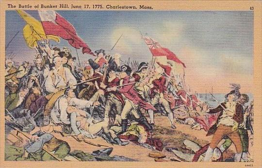 The Battle Of Bunker Hill June 171775 Charlestown Massachusetts