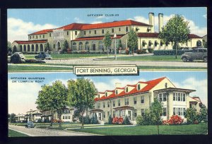 Fort Benning, Georgia/GA Postcard, Officers Club & Officers Quarters