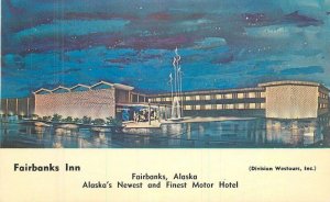 Alaska Fairbanks Inn roadside Stearns 1960s Mid Century Postcard 22-6816