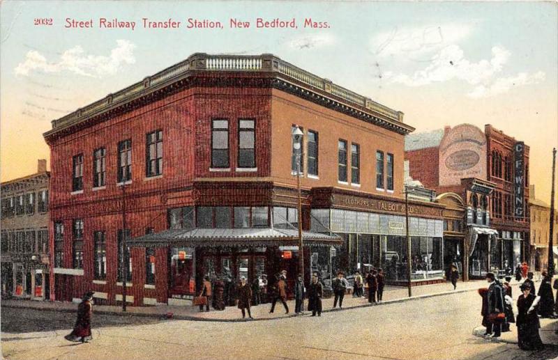 Massachusetts New Bedford  Street  Railway Trolley  Transfer Station