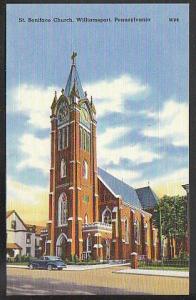 St Boniface Church Williamsport PA Post Card PPC191
