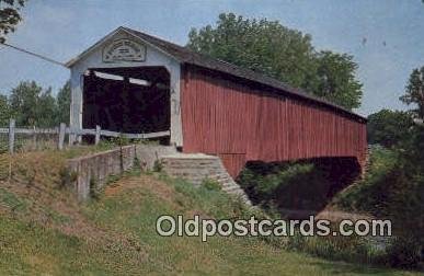 Eugene, Vermillion Co, IN USA Covered Bridge Unused 