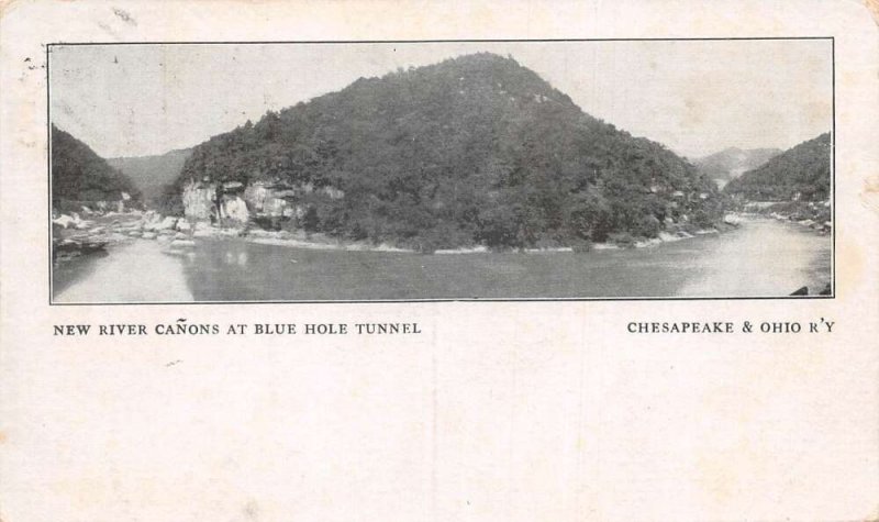 Blue Hole Tunnel West Virginia New River Canons Chesapeake Ohio RR PC AA74539