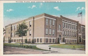 Postcard Wilber Watts High School Burlington NJ