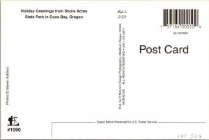 2~4X6 Postcards Coos Bay, OR Oregon SHORE ACRES STATE PARK Christmas Decorations
