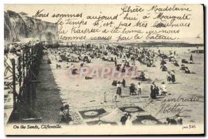 Old Postcard On the sands Cliftonville