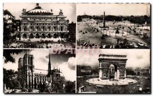 Modern Postcard Paris I & # 39Opera Concorde Square Notre Dame L & # Triumph ...