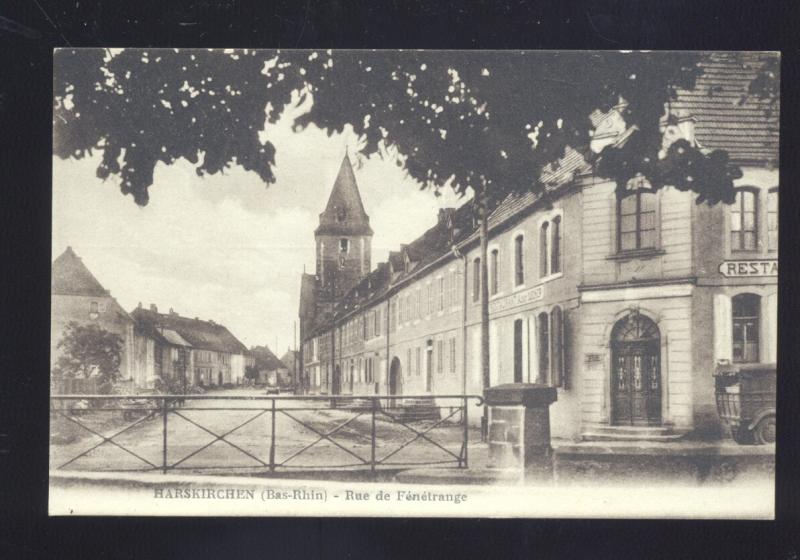 HARSKIRCHEN BAS RHIN RUE DE FENETRANGE GERMANY ANTIQUE VINTAGE POSTCARD