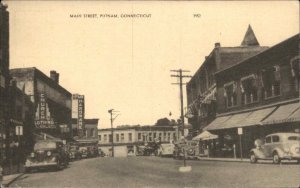 Putnam Connecticut CT Main Street Classic Cars Vintage Postcard