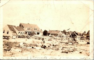 Postcard MA Stockton RPPC Real Photo Houses after 1938 NE Hurricane 1938 L9