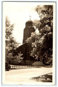 c1940's St. Joseph Catholic Church Bonne Terre Missouri MO RPPC Photo Postcard