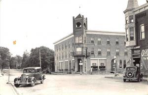 Weyauwega WI Dobbin's Hotel Store Front's Old Cars RPPC Postcard