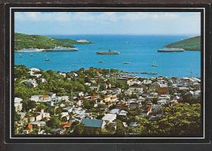 Bird's Eye View St Thomas US Virgin Islands Postcard BIN