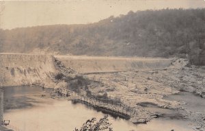 J47/ Mio Michigan RPPC Postcard c1910 Dam Construction Lake 199