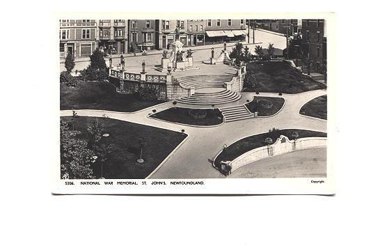 Real Photo, Newfoundland War Memorial, St John's Newfoundland,