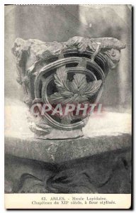 Postcard Ancient Arles Museum Lapidary Capital of the XII century has stylize...