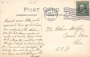 J6/ Oberlin Ohio RPPC Postcard c1910 Leiter Carnegie Library Building  158