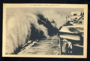 Winthrop, Massachusetts/MA/Mass Postcard, The Crest During A Storm, 1941!