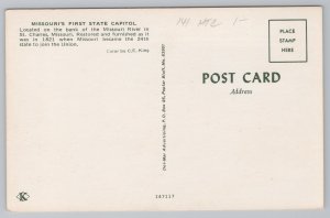 State View~First State Capitol St Charles Missouri~Vintage Postcard