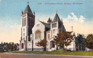 Presbyterian Church Spokane Washington 1914 postcard