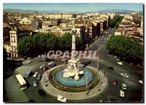 Modern Postcard Marseille Place Castellane and Boulevard Baille