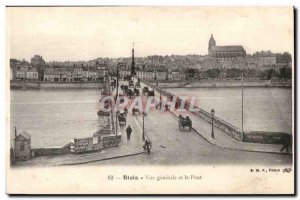 Old Postcard Blois General view and the bridge