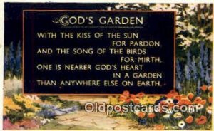 God's Garden, Religious, Unused light wear back edge