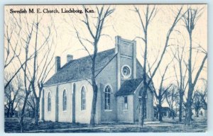 LINDSBORG, Kansas KS ~ SWEDISH M.E. CHURCH  McPherson County c1920s Postcard