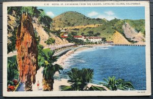 Vintage Postcard 1935 Hotel St. Catherine & Casino Catalina Island California CA