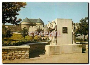 Modern Postcard Brest Northern Finistere Chateau and Monument of Admiral Cras