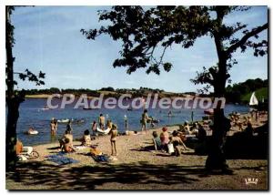 Postcard Old Pareloup Lake Aveyron The Beach