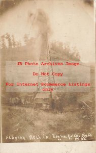 WV, Roane County, West Virginia, RPPC, Oil Field Well Derrick, 1909 PM, Photo