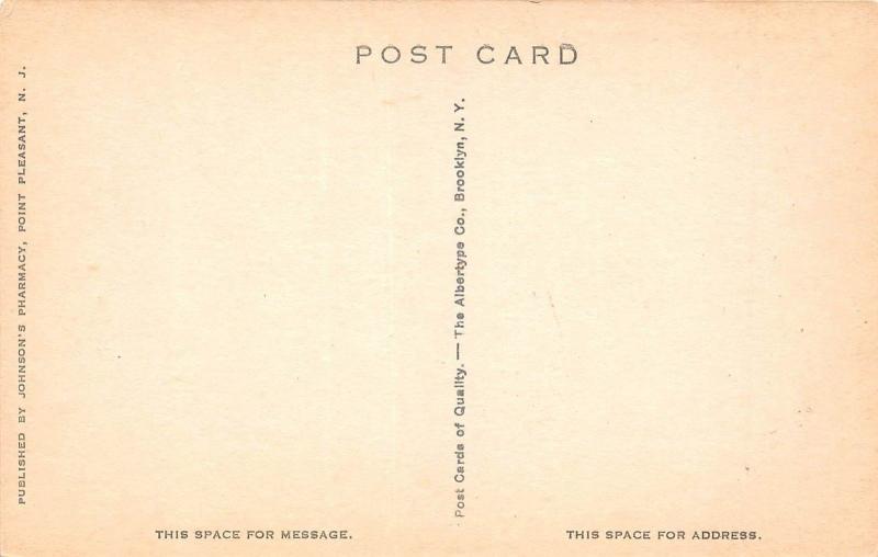 E5/ Point Pleasant New Jersey NJ Postcard c1920s Clark's Landing Swim Pavilion