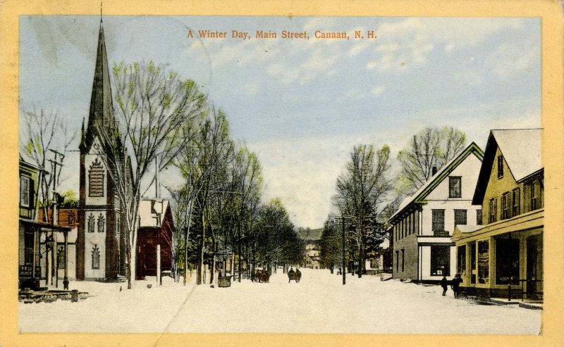 NH - Canaan. Main Street, Winter