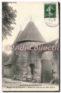 Postcard Old Saint Etienne Rouvray Manor Chapel Gate and Turret