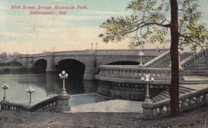 INDIANAPOLIS, Indiana, PU-1911; 30th Street Bridge, Riverside Park