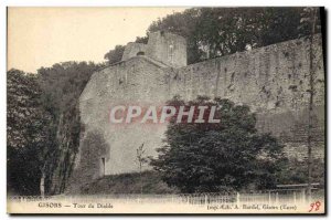 Old Postcard Gisors Chateau Tour devil