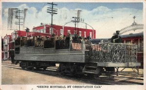 Seeing Montreal By Observation Car, Montreal, Canada, 1930 Postcard, Used