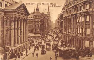 uk30296 mansion house and cheapside london real photo uk