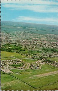 Dawson Creek BC Aerial View Unused Vintage Postcard F56