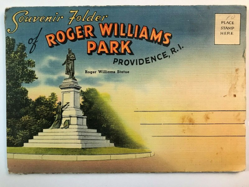 Vintage Postcard 1930-1945 Souvenir Folder Roger Williams Park Providence RI