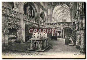 Old Postcard Bourg Brou Church Choir