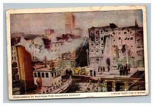 Vintage 1920's Advertising Postcard Hartford Fire Insurance Company