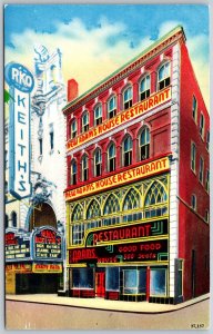 Vtg Boston Massachusetts MA New Adams House Restaurant 1950s View Postcard