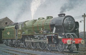 Royal Scot Class 7P 4-6-0 LMR No 46125 3rd Carabinier Train Postcard