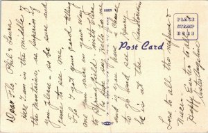 Postcard ID Greetings from Wallace Sundown in the Woods LINEN 1940s K35